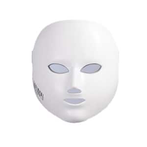 Face Mask Light Therapy with 7 LED Light Colors for Wrinkle & Acne - Photon Skin Care Beauty Mask in White