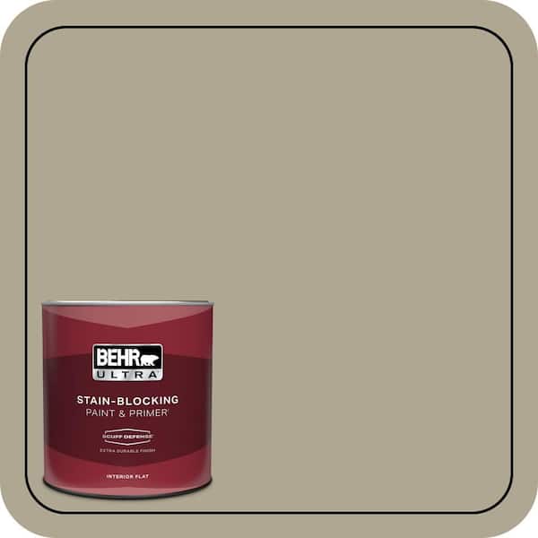 BEHR ULTRA 1 qt. #PPU8-19 Stone Walls Extra Durable Flat Interior Paint & Primer