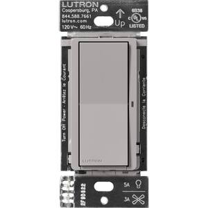 Claro Smart Switch for Caséta Smart Lighting, for On/Off Control of Lights or Fans, Gray