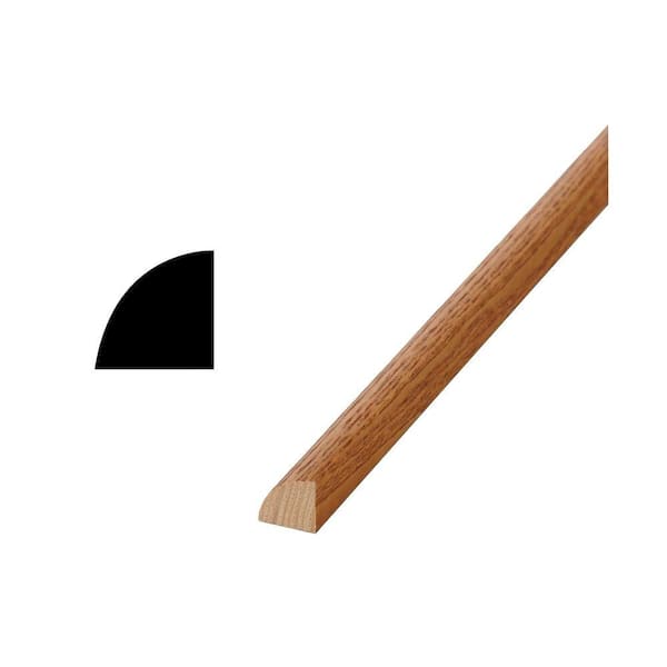 WM 106 11/16 in. x 11/16 in. Ash Wood Quarter Round Moulding Pre-Stained with Butterscotch Finish