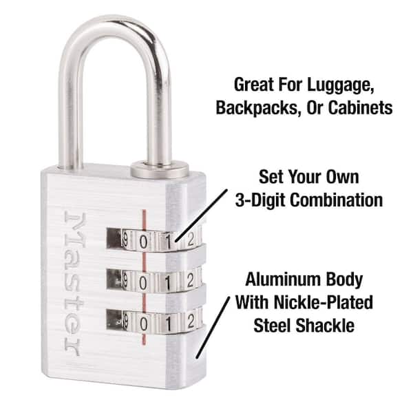 Combination Lock, Resettable 3-Dial
