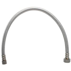 1/2 in. O.D. x 1/2 in. FIP x 20 in. Stainless Steel Faucet Connector