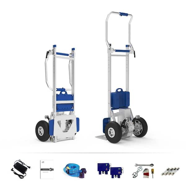 550 lb. Capacity Electric Stair Climber, Heavy Duty Stair Climbing Hand Truck with Foldable Handle and Brake System