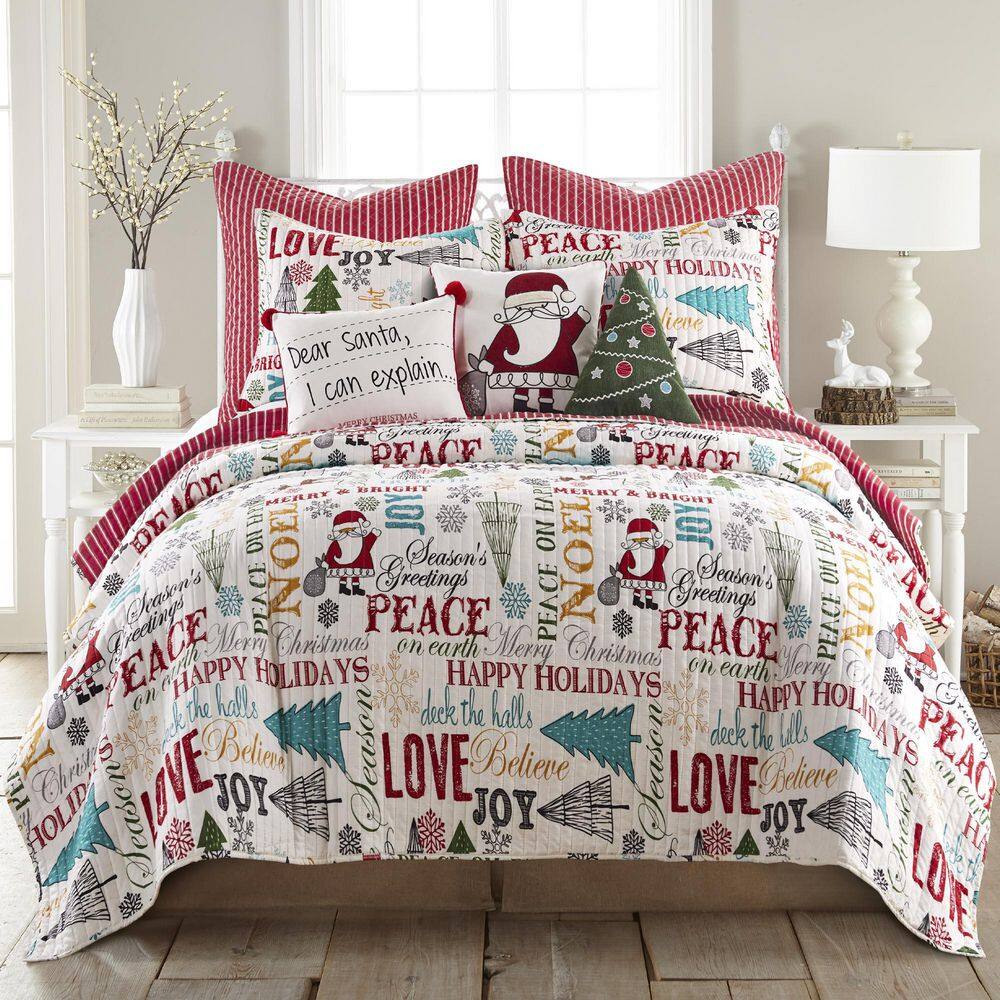 Green Corduroy Christmas Tree Embroidered Decorative Pillow