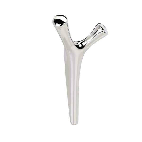Kodiak 2 in. H Zinc 35 lbs. Load Capacity Wall Hook in Polished Nickel