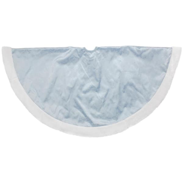 Northlight 48 in. Sheer Blue Organza with Glitter Christmas Tree Skirt