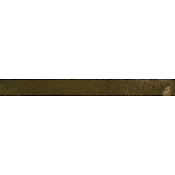 Radiance Jezebel Bronze Glossy Glazed Ceramic Jolly Wall Trim, 0.75 in. x 8 in.