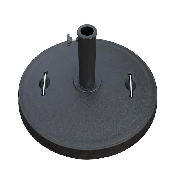 Boyel Living Patio Umbrella Base in Black with Adjustable Knob and 2-Durable Handles for Outdoor 1.5 in - 1.9 in. Market Umbrella