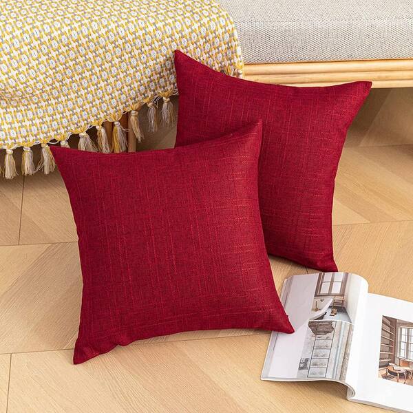 Red outdoor pillow store covers