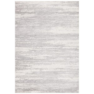 Skyler Light Gray/Ivory 4 ft. x 6 ft. Abstract Striped Area Rug