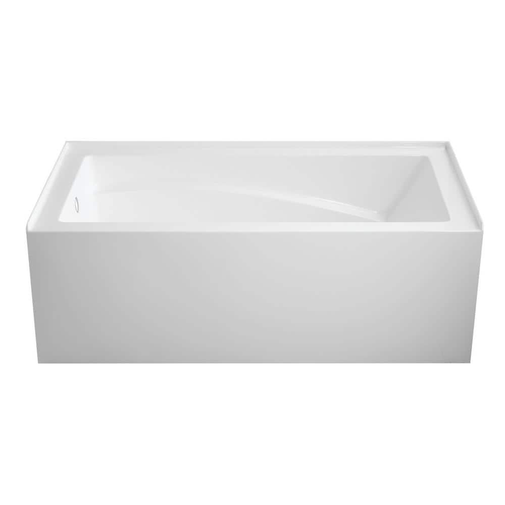 Oriel 60 in. Acrylic Left Drain Rectangular Alcove Bathtub in White price history on PriceWatchPro