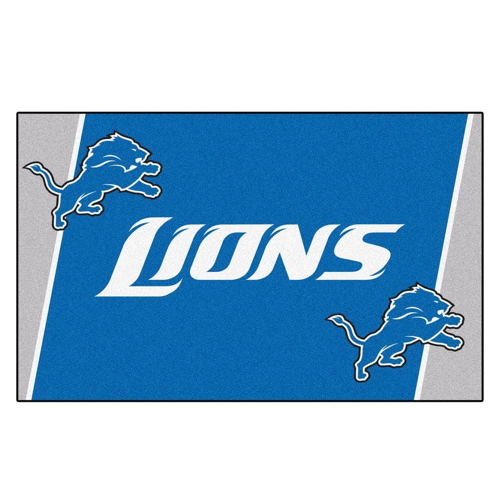 Detroit Lions Helmet Art Round Beach Towel