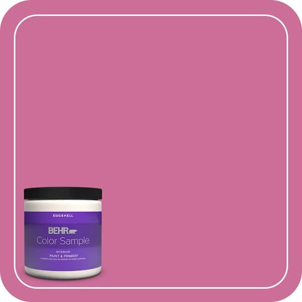 BEHR PREMIUM PLUS 8 oz. #100B-6 Fuchsia Kiss Eggshell Enamel Interior Paint & Primer Color Sample
