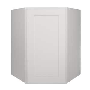 Newport Shaker Dove Ready to Assemble Wall Diagonal Corner Cabinet 24 in. W x 30 in. H x 24 in. D