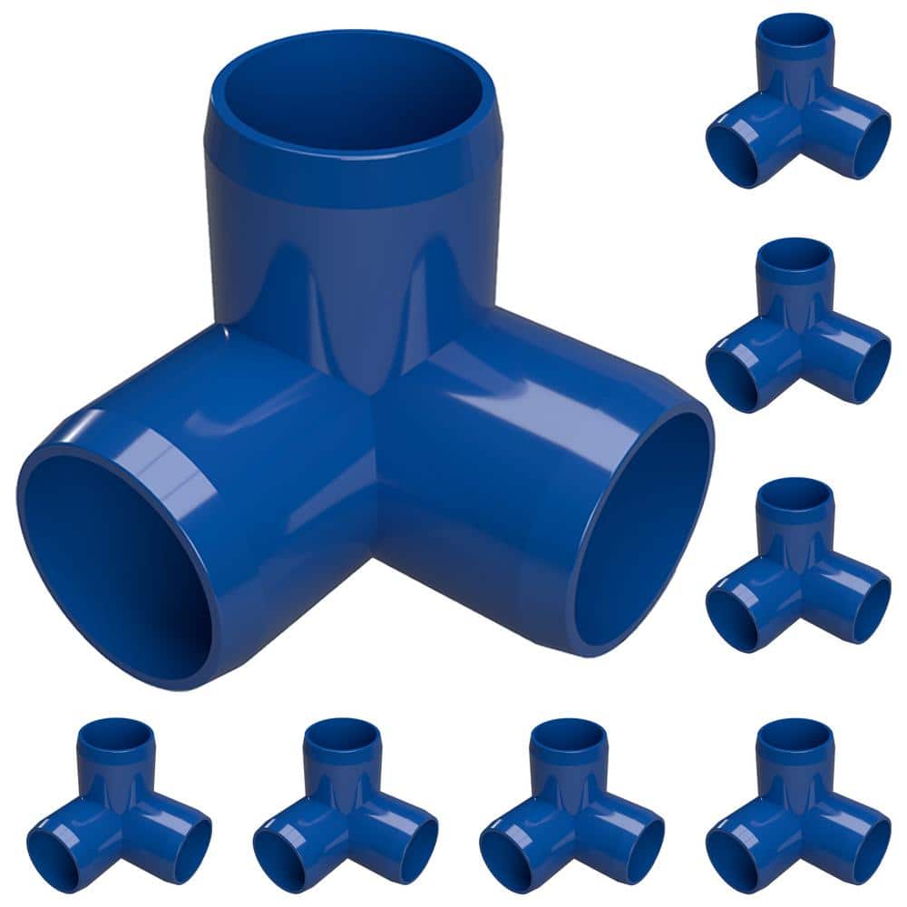 3/4 in. Furniture Grade PVC 3-Way Elbow in Blue (8-Pack) price history on PriceWatchPro
