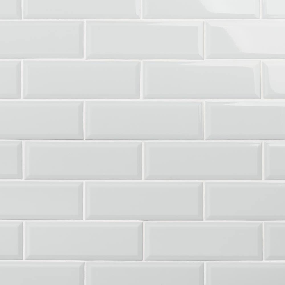 Danvers Ice White 3.93 in. x 0.28 in. Polished Beveled Ceramic Subway Wall Tile Sample price history on PriceWatchPro