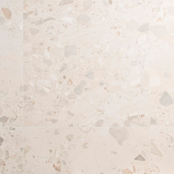 Sarto Grande Cream 35 in. x 35 in. Terrazzo Look Semi-Polished Porcelain Floor and Wall Tile (17.64 sq. ft. / Case)