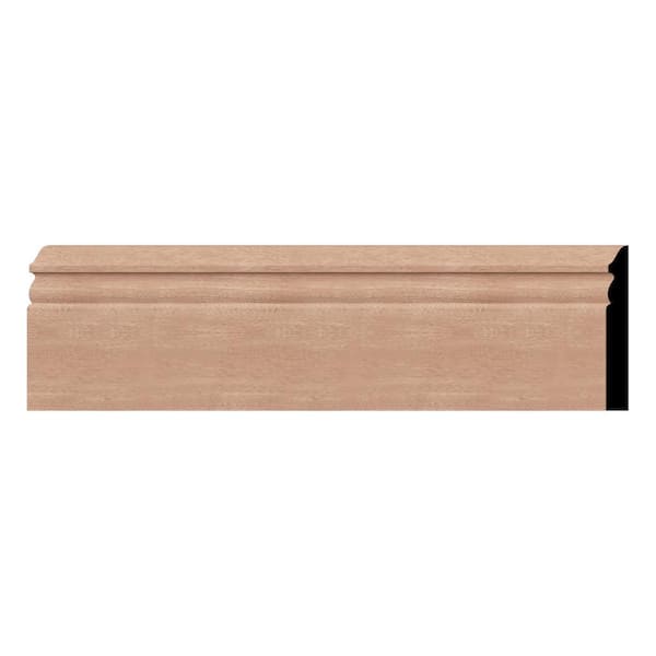 Ekena Millwork WM518 0.56 in. D x 5.25 in. W x 96 in. L Wood Sapele Mahogany Baseboard Moulding