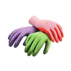 Women's Medium Garden Glove in Assorted Colors (6-Pair)
