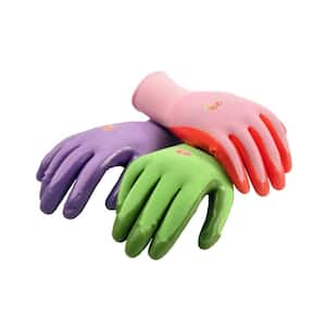 Large Women's Assorted Colors Garden Gloves (6-Pack)