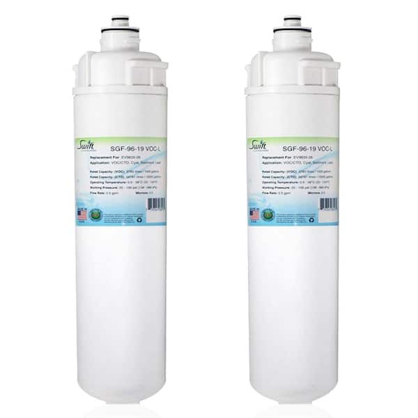 SGF-96-19 VOC-Chlora-L Compatible Commercial Water Filter Cartridge for  EV9635-26, EP25 (2-Pack)