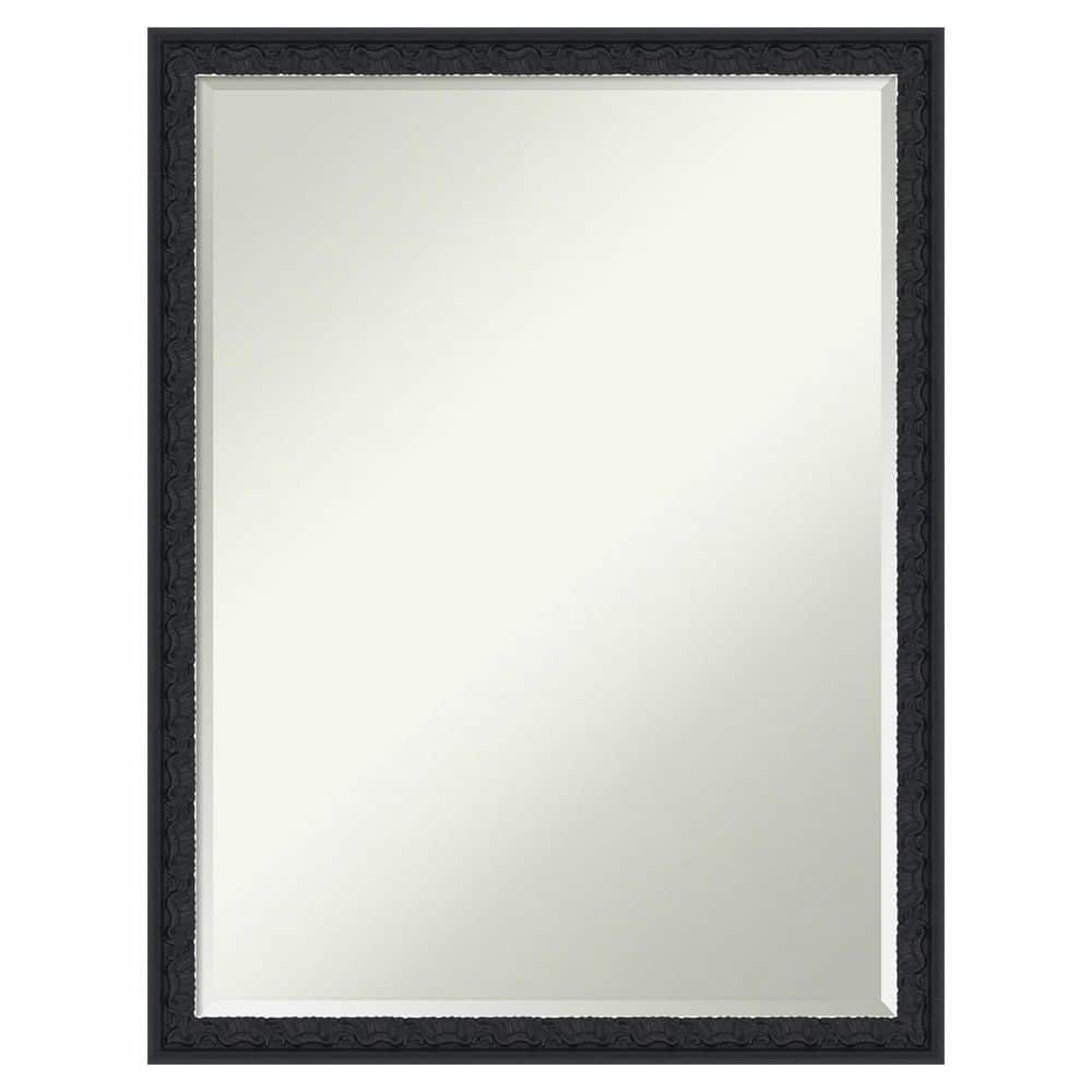 Bethany Black 20 in. x 26 in. Petite Bevel Traditional Rectangle Wood Framed Bathroom Wall Mirror price history on PriceWatchPro