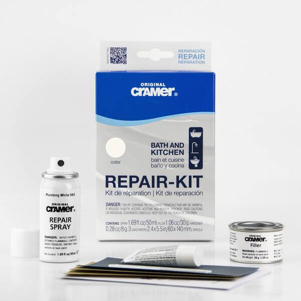 Cramer cra16080en Ceramic White for sale online Enamel and Acrylic Repair Kit