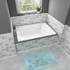 Evolution 60 in. x 36 in. Whirlpool Tub with EverClean Reversible Drain in White