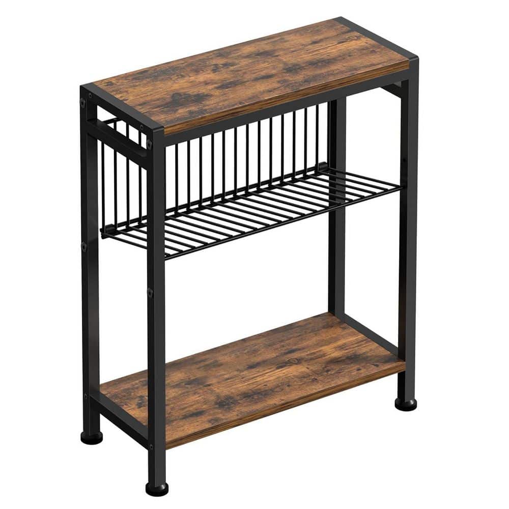 Brown Magazine Rack Brown 17 in. x 22 in. Wood Freestanding Magazine Rack Z0CP3LQTXS - The ...