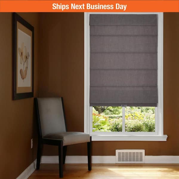 Cordless Blackout Fabric Roman Shade 29X64 Light Gray