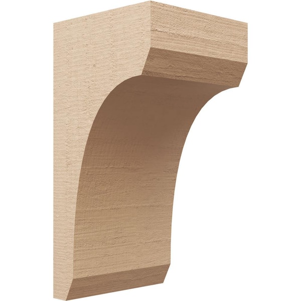 Ekena Millwork 12 in. x 24 in. x 12 in. Wide Legacy Rough Cedar Woodgrain TimberThane Corbel, Primed Tan