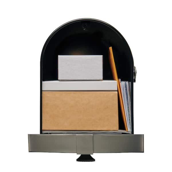 Gibraltar Mailboxes Brunswick Large Metal Black/Brushed Nickel Post Mount Mailbox Gibraltar Mailboxes Brunswick Large Metal Black/Brushed Nickel Post Mount Mailbox