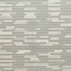 Evita Ice Interlocking 11.75 in. x 12 in. Textured Glass; Stone Look Wall Tile (9.8 sq. ft./Case)