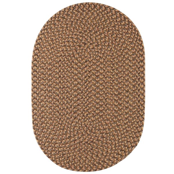 Westport Shades of Brown 2 ft. x 3 ft. Oval Indoor/Outdoor Braided Area Rug