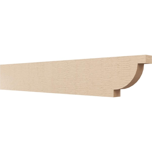 Ekena Millwork 2-in. x 6-in. x 36-in. Alpine Woodgrain, Primed Tan Timberthane Polyurethane Rafter Tail Brace