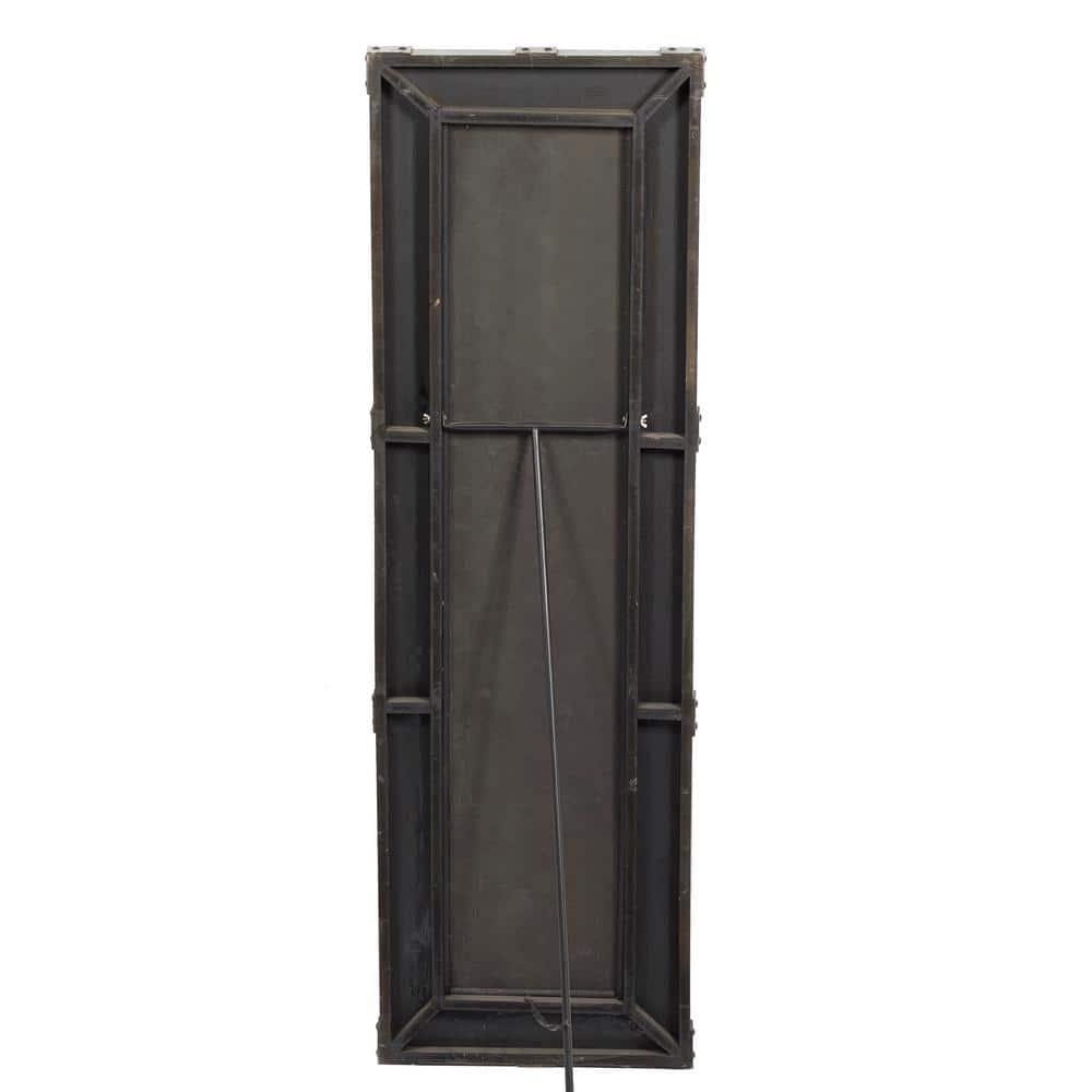 Rustic Brown Wood Full-Length Rectangular Floor Mirror