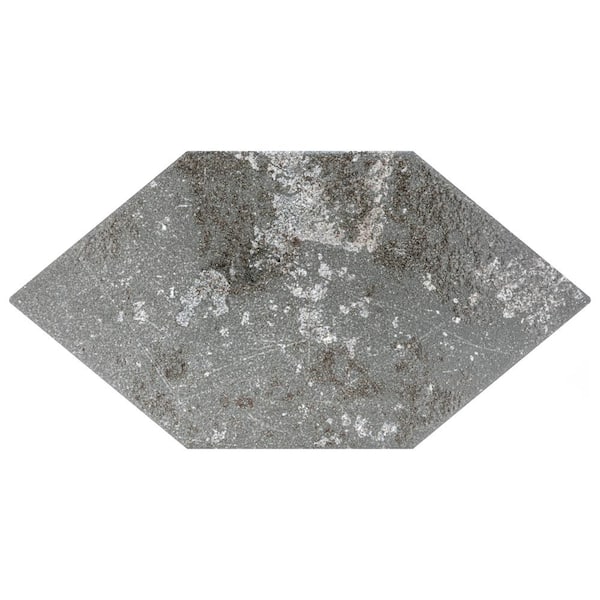 Merola Tile Magma Kayak Grey 6-5/9 in. x 12-3/4 in. Porcelain Floor and Wall Take Home Tile Sample