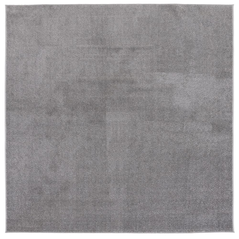 Non-Slip 7 ft. x 7 ft. Gray Solid Color Distressed Square Area Rug price history on PriceWatchPro