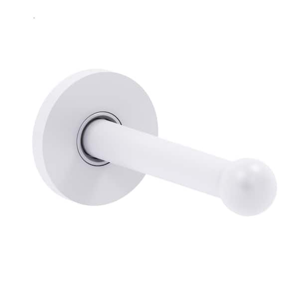 Allied Brass Traditional Retractable 2 in. H Brass 15 lb. Load Capacity Wall Hook in Matte White