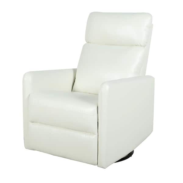 JAYDEN CREATION Ema Ivory Manual Ergonomic Swivel Recliner