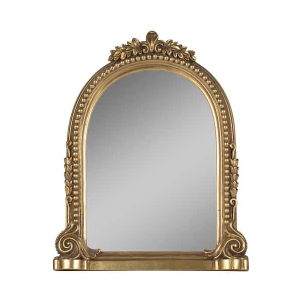 5 in. x 7 in. Gold Resin Glass Ornate Arch Photo Frame