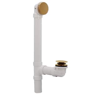 12 in. and 4 in. Bath Waste and Overflow with Tip-Toe Drain Plug and Illusionary Faceplate - Sch. 40 PVC, Brushed Bronze