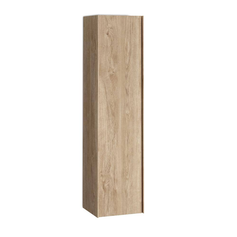 Palma 13.8 in. W x 12.4 in. D x 55.1 in. H Bathroom Storage Wall Cabinet in Natural Oak price history on PriceWatchPro