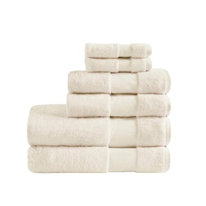 Turkish 6-Piece Natural Cotton Bath Towel Set
