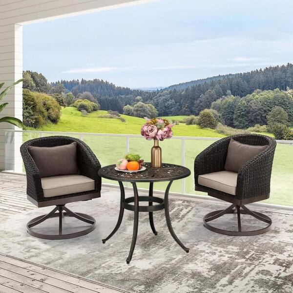 Round Outdoor Bistro Table Target Tropitone Cast Kd Spectrum Tables ...