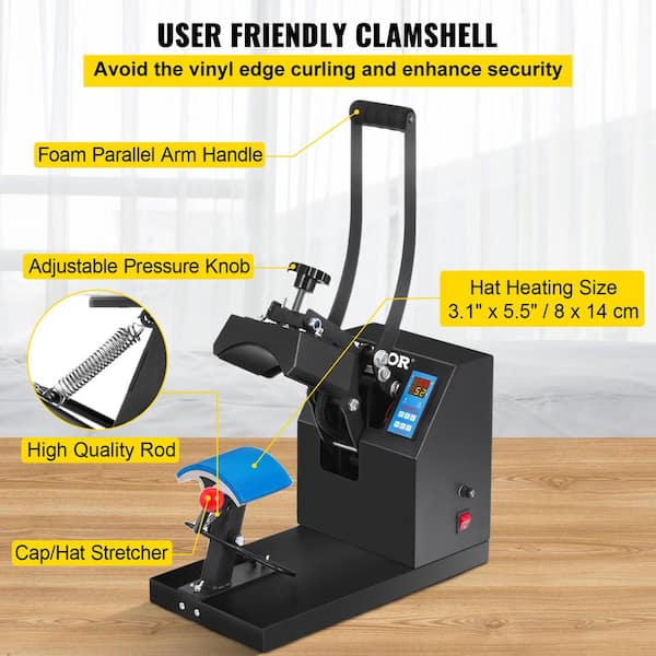 USA Commercial DIY Hat Printer Transfer Digital Heat Press Machine shops Sublimation