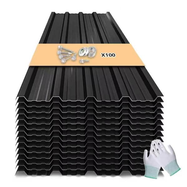 1.47 ft x 3.54 ft 12PCS Corrugated Metal Roofing Panels 30 Gauge