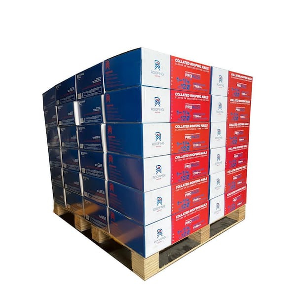 1-1/4 in. Electro Galvanized Ring Shank Coil Roofing Nails (48 boxes per pallet 7,200 per Box)