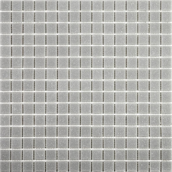 Apollo Tile Dune Glossy Ice Gray 12 in. x 12 in. Glass Mosaic Wall and Floor Tile (20 sq. ft./case) (20-pack)