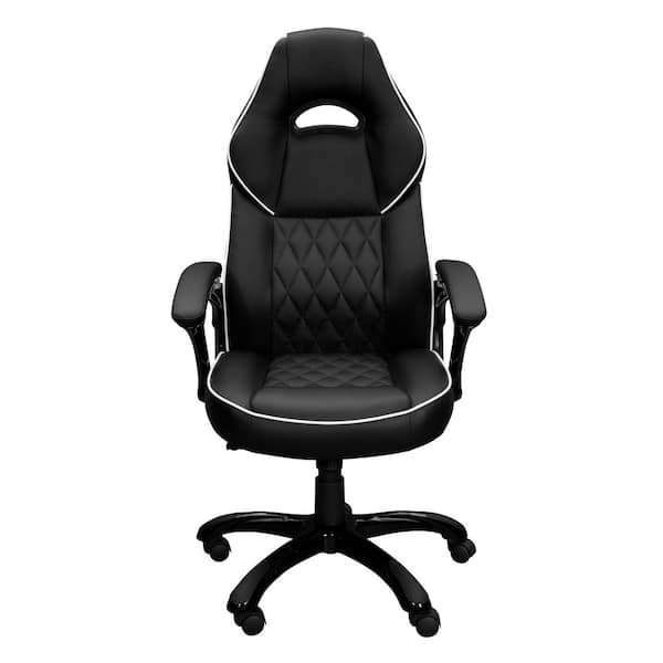 Techni Mobili Executive High Back Office Chair with Headrest, Silver Grey